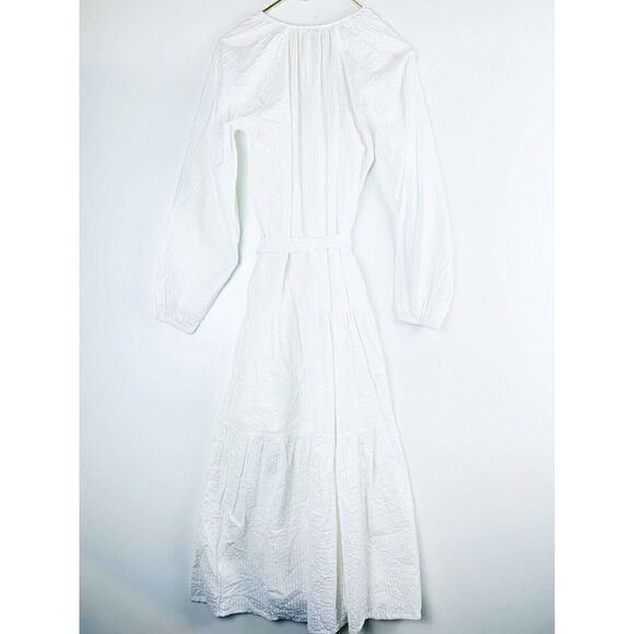 Evereve Roan + Ryan Josephina White Maxi Dress Women's Size Small Cottagecore - Picture 8 of 9